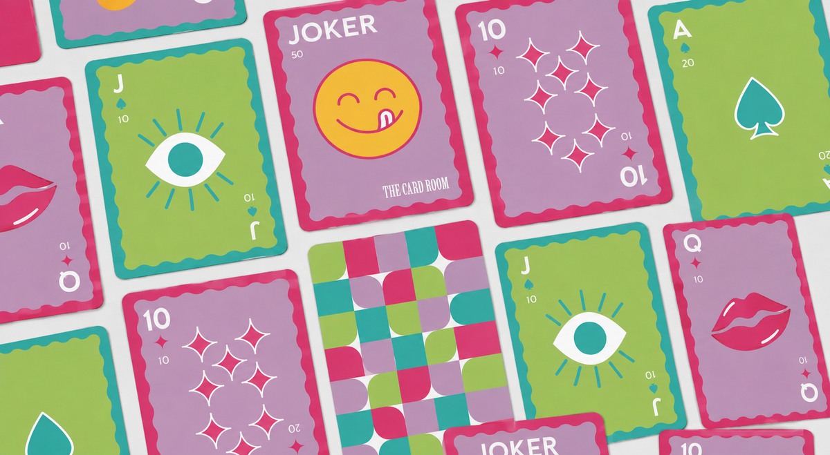 Neon Canasta Cards with Points