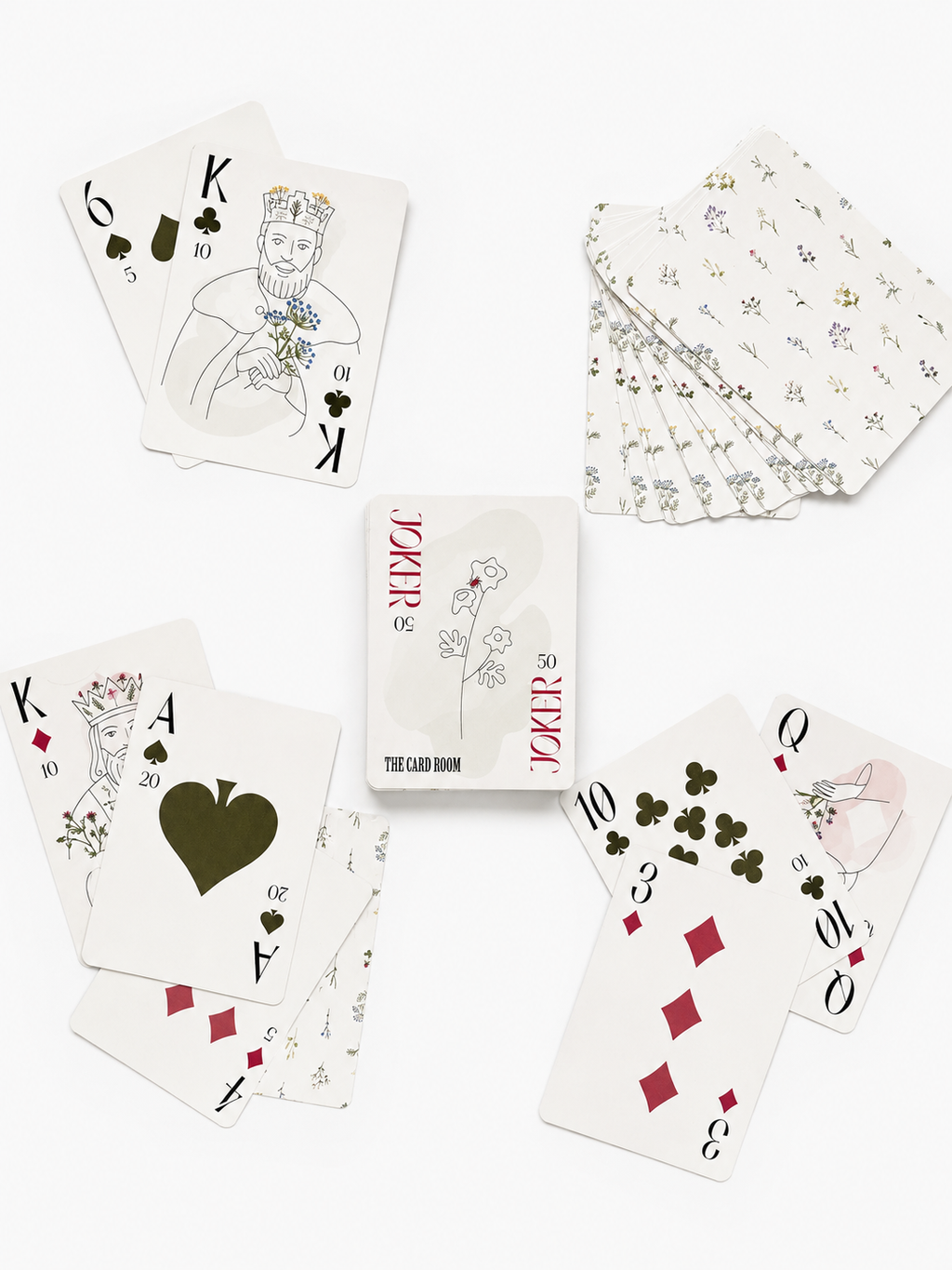 Garden Floral Canasta Cards with Points