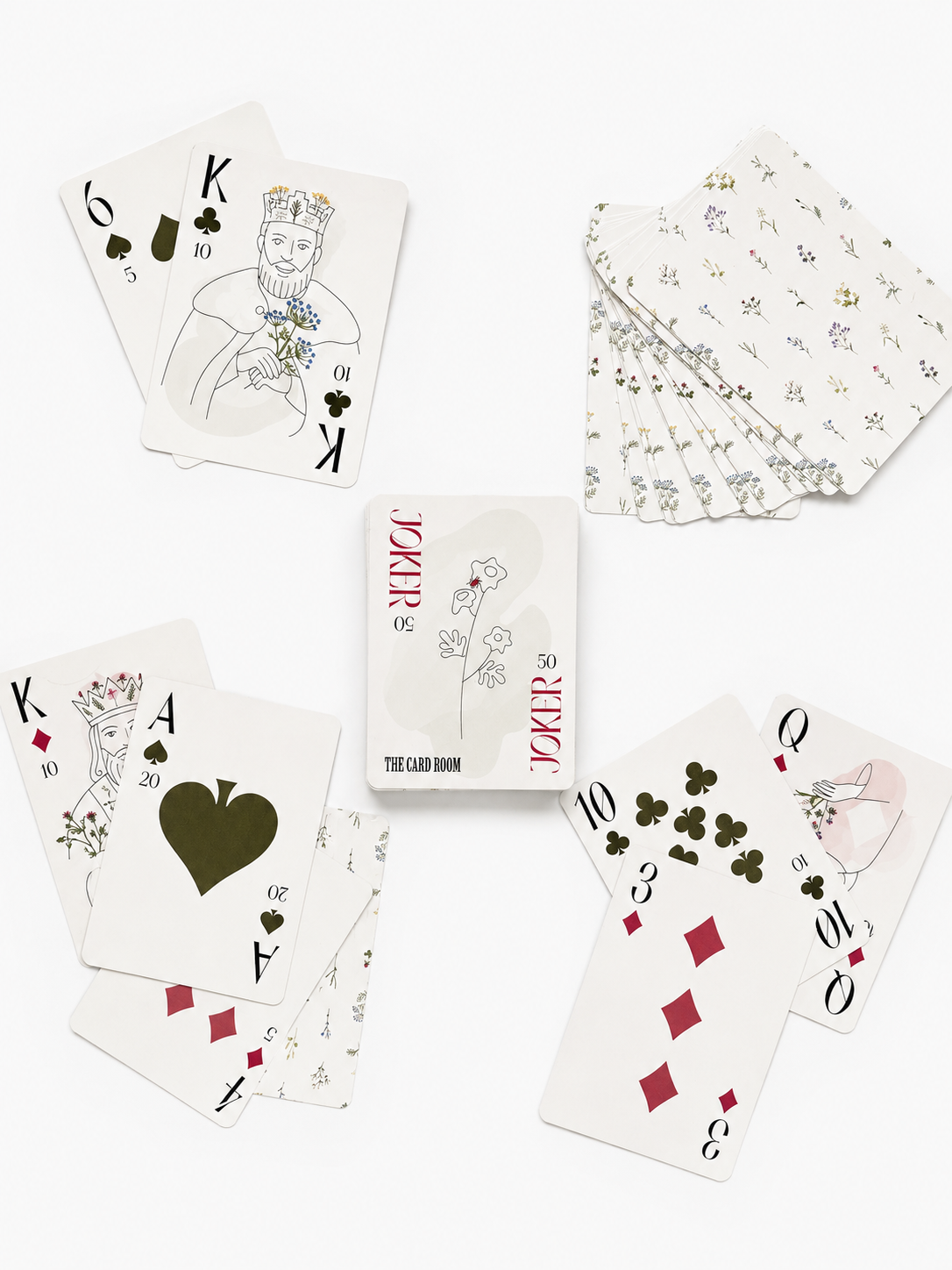 Garden Floral Canasta Cards with Points