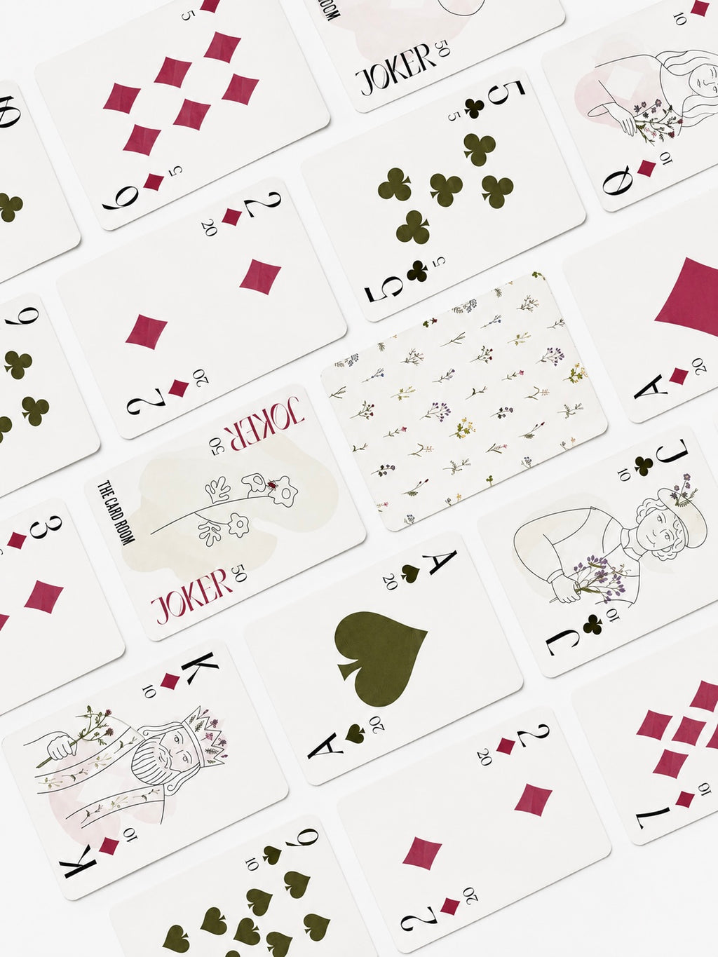 Garden Floral Canasta Cards with Points