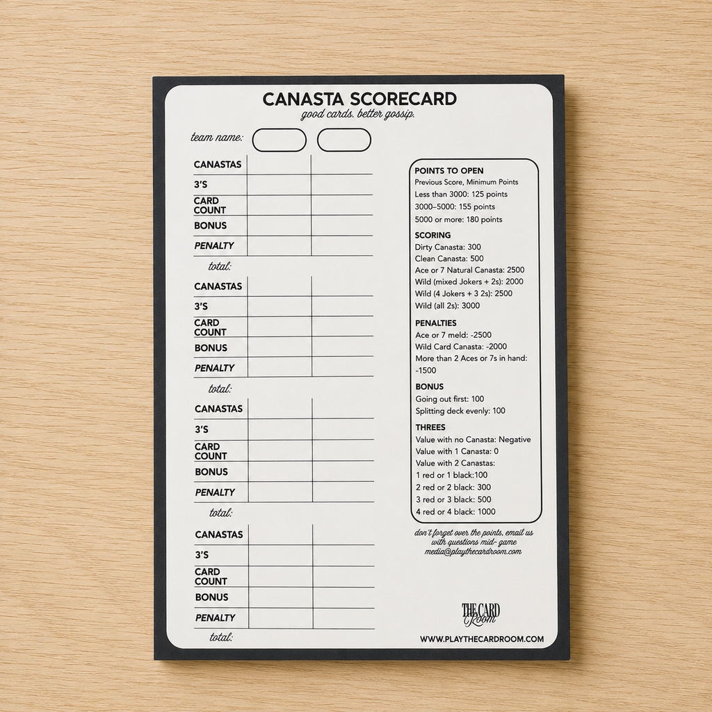 Classic Canasta Scorepad