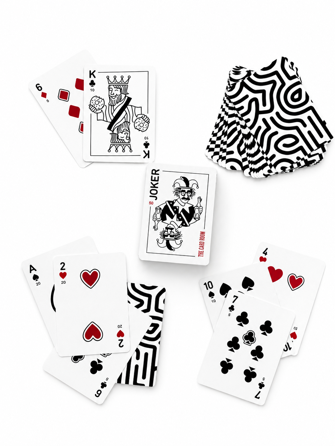 Black + White Cards with Points