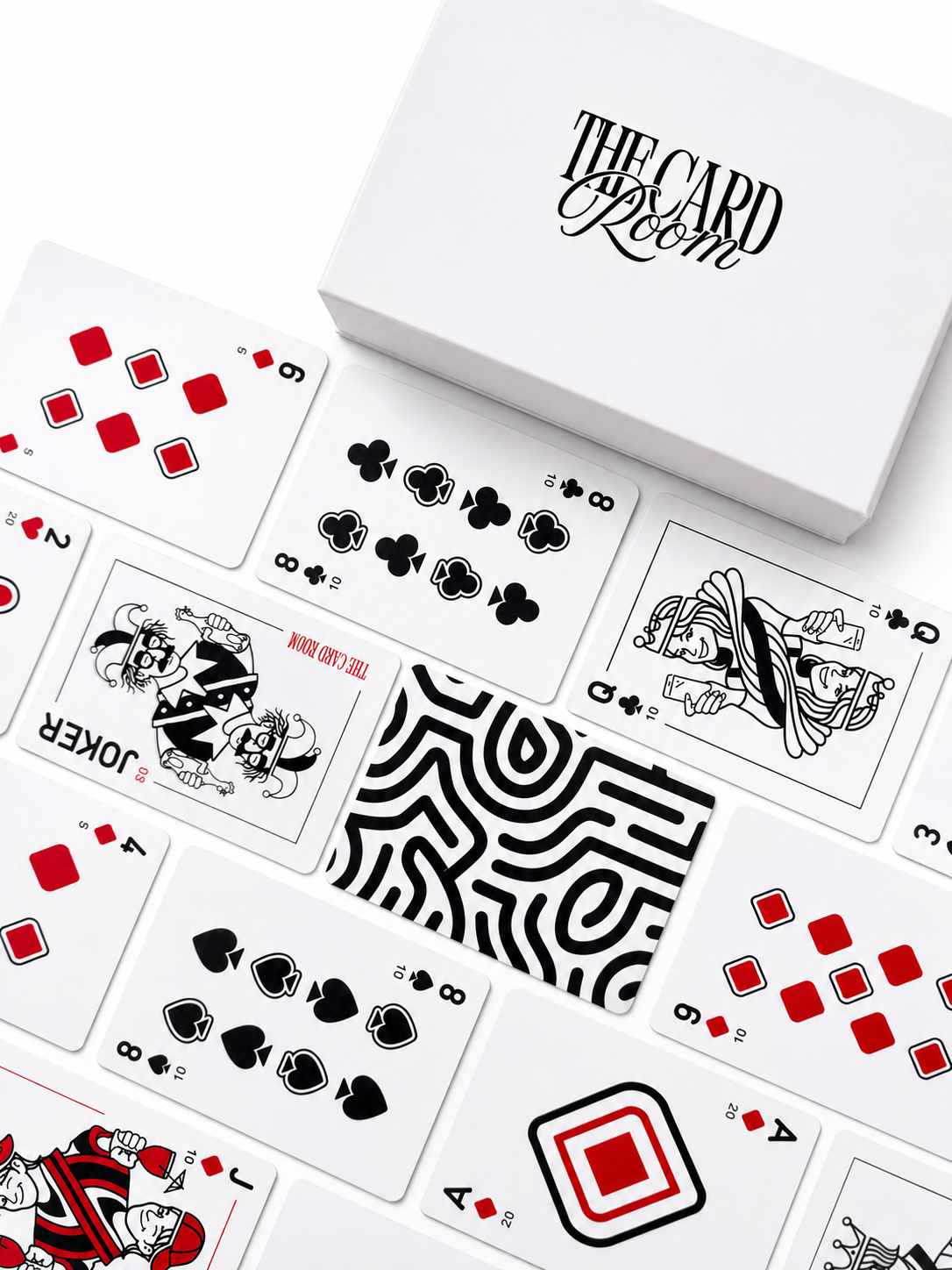 Black + White Cards with Points
