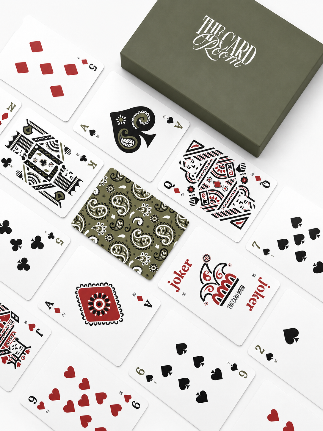 Green Bandana Canasta Cards with Points