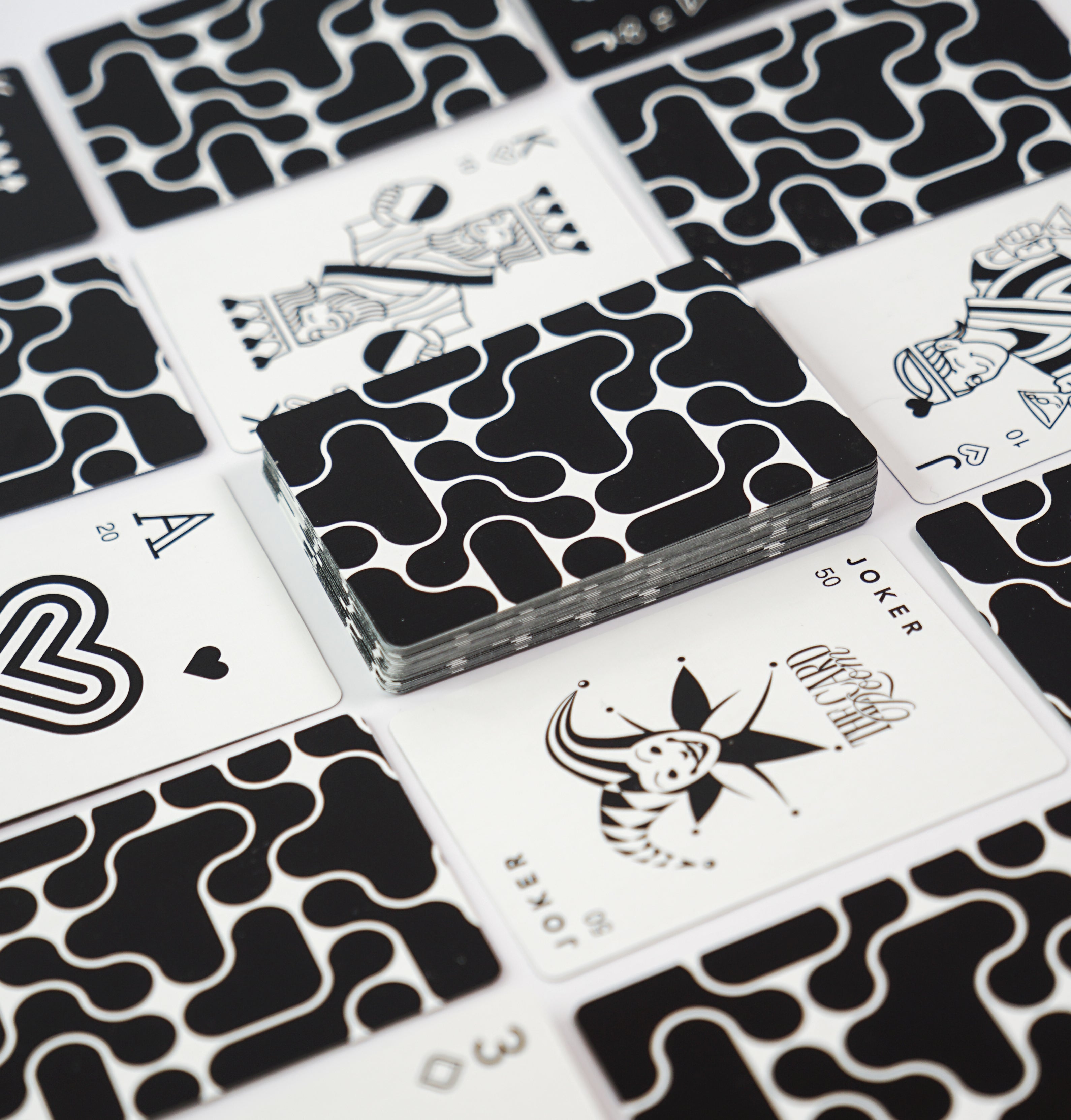 Black + White Canasta Cards with Points