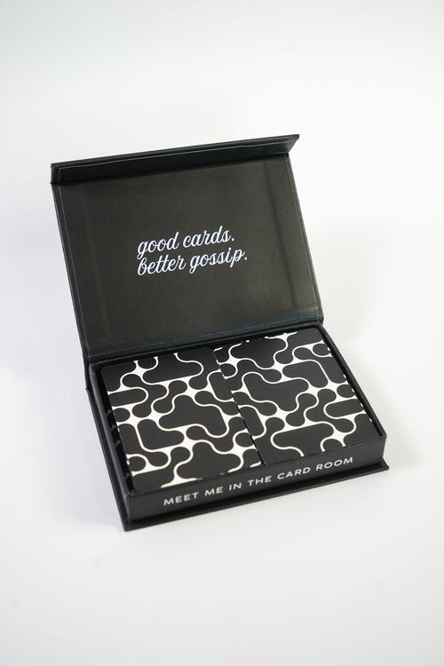Black + White Canasta Cards with Points