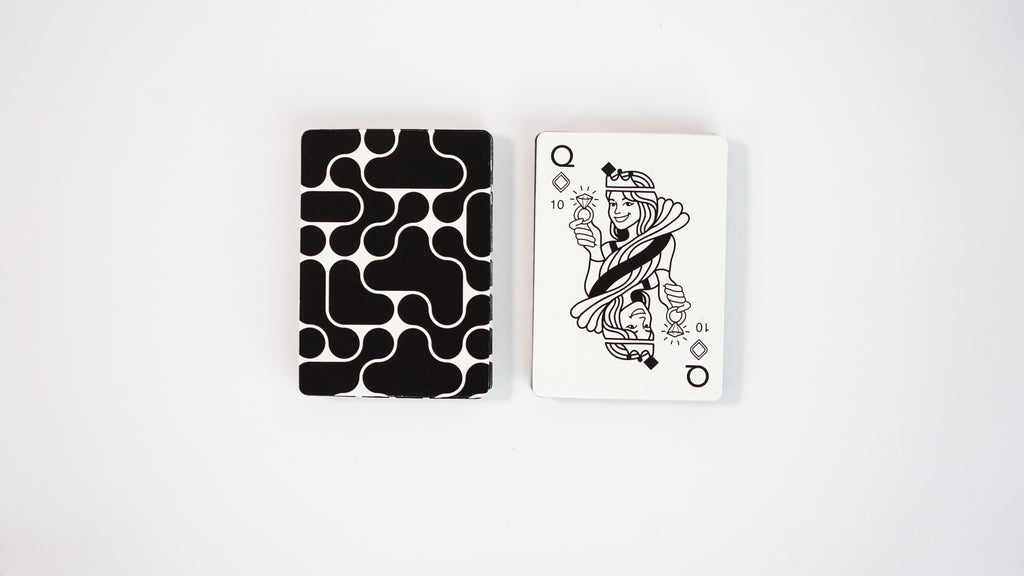 Black + White Canasta Cards with Points