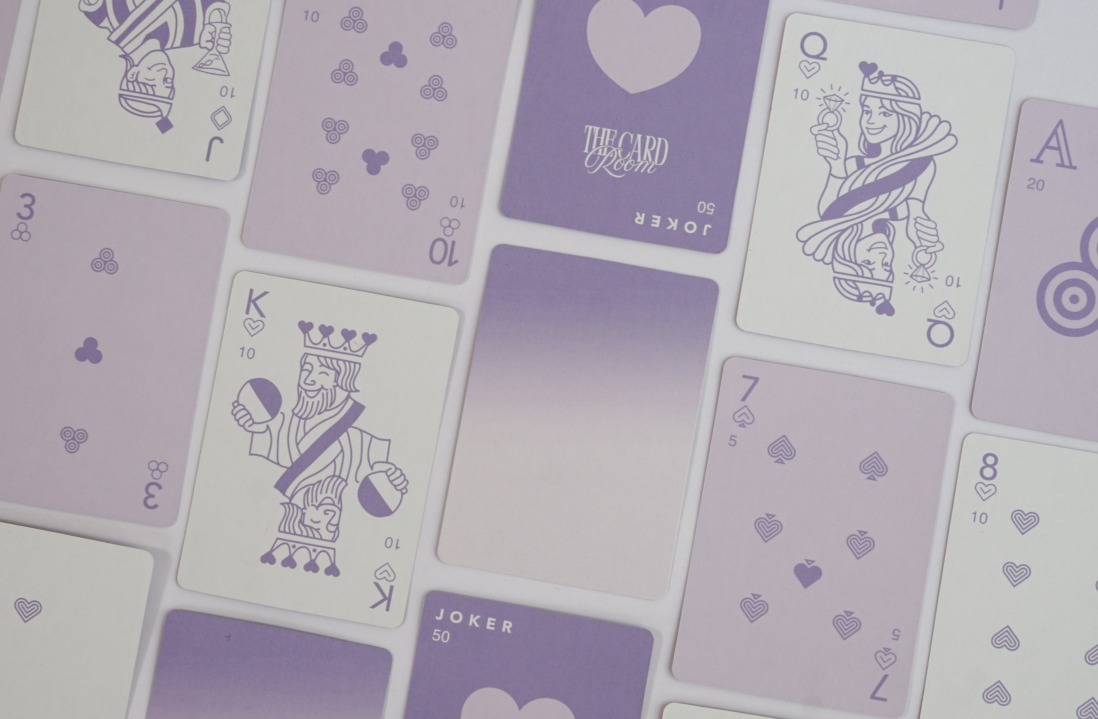 Purple Ombre Canasta Cards with Points