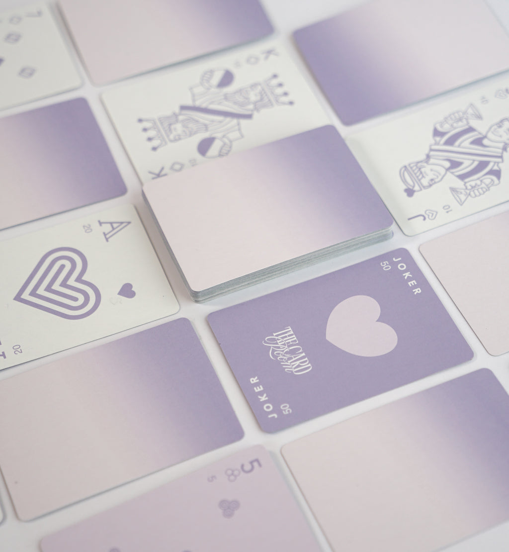 Purple Ombre Canasta Cards with Points