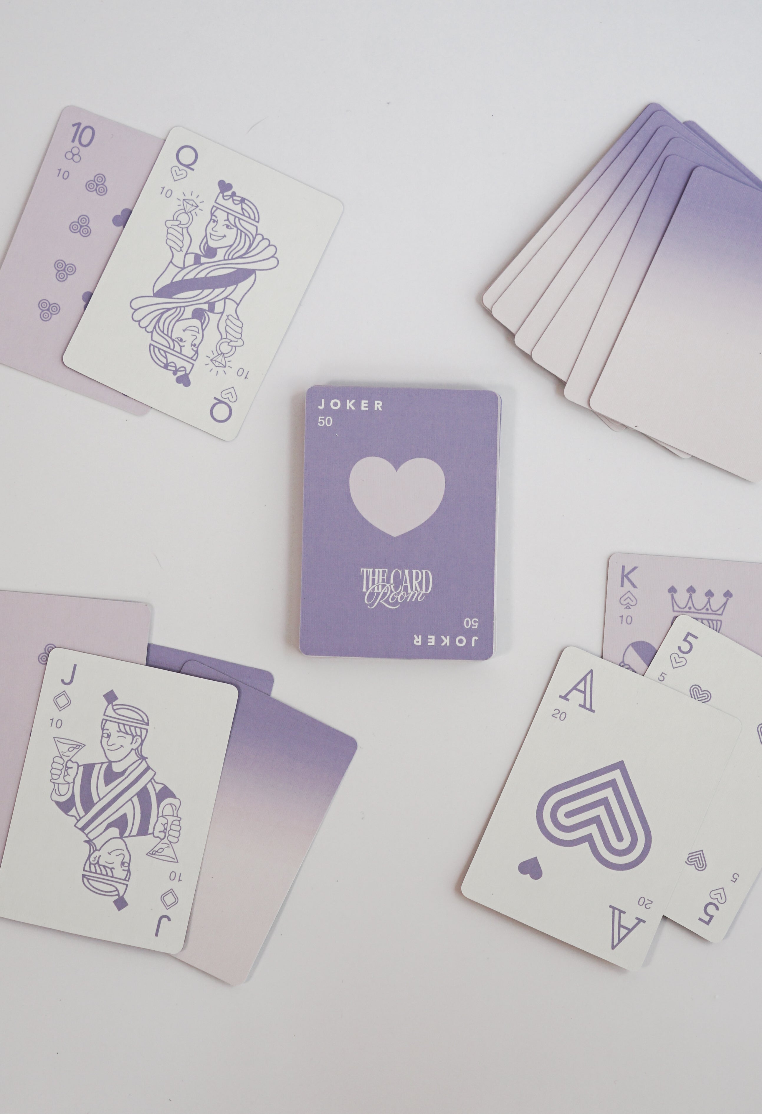 Purple Ombre Canasta Cards with Points